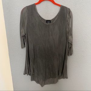 Rue 21 Grey Long Sleeve Shirt L
